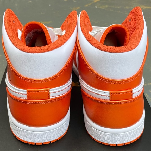 Nike Air Jordan 1 Mid Electro Orange DM3531-800 10 Patent - Picture 6 of 10